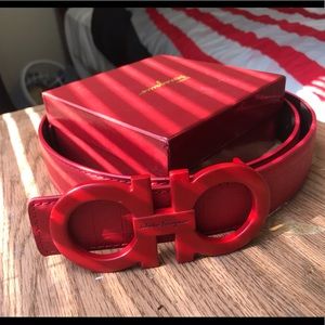 Red Men’s Salvatore Ferragamo Belt